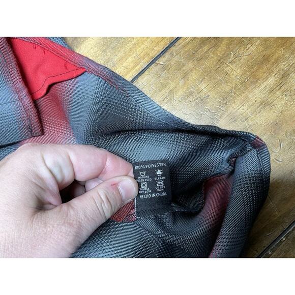 Dixxon Flannel “The Blazer” Mens Size Large Flannel Shirt Red Gray Large NWT - Picture 13 of 14